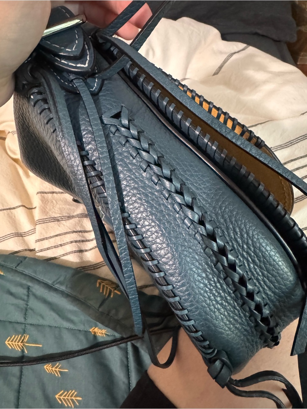 Coach Saddle Bag 20115 Whipstitch/Whiplash in Mineral Teal - Picture 3 of 16